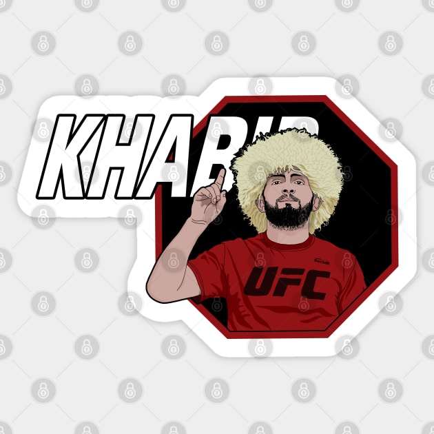 Khabib Nurmagomedov Sticker by HSDESIGNS